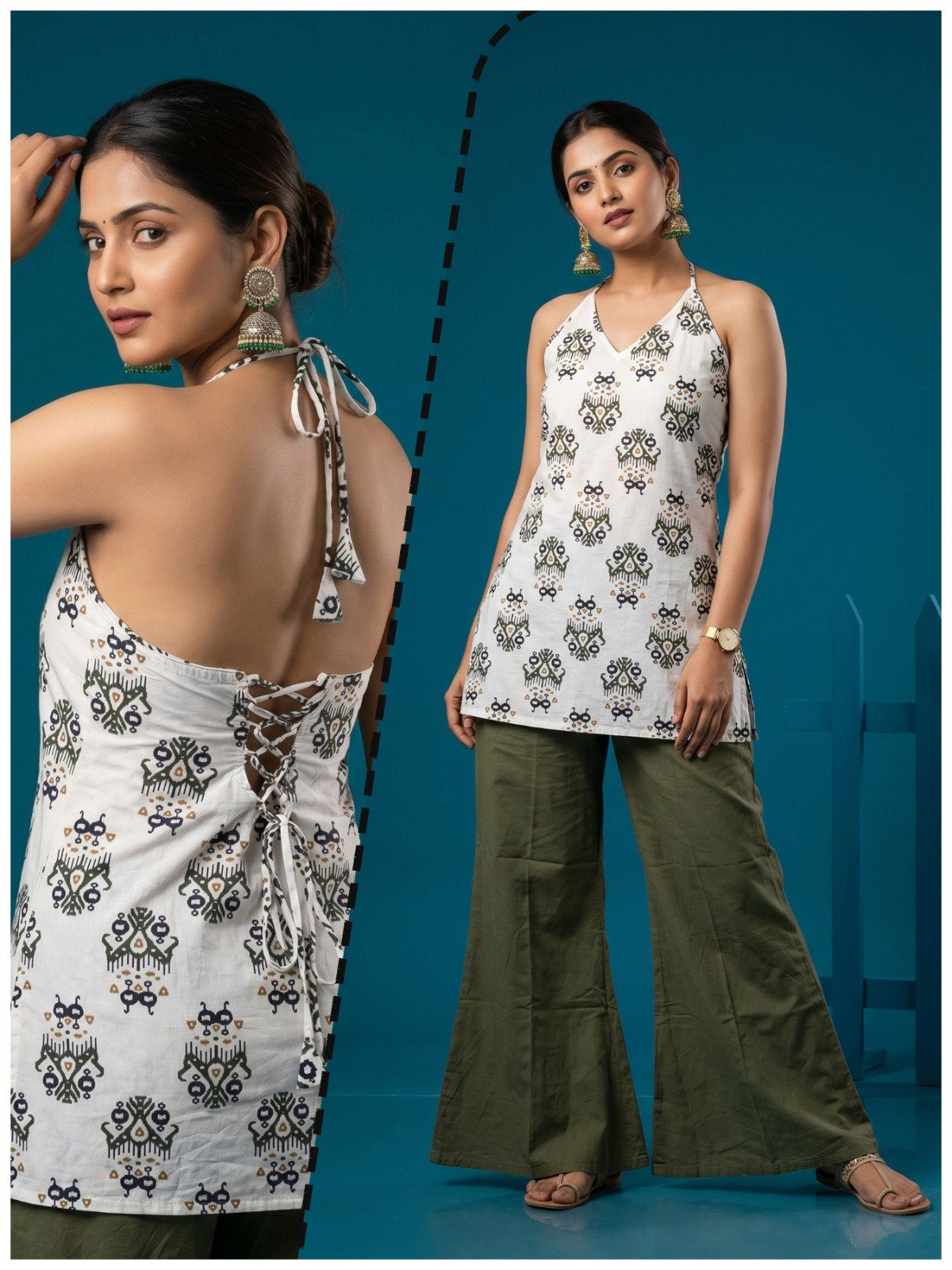 Naisha K 997 Cotton Discharge Printed Co Ord Set Collection