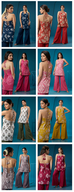 Naisha K 997 Cotton Discharge Printed Co Ord Set Collection