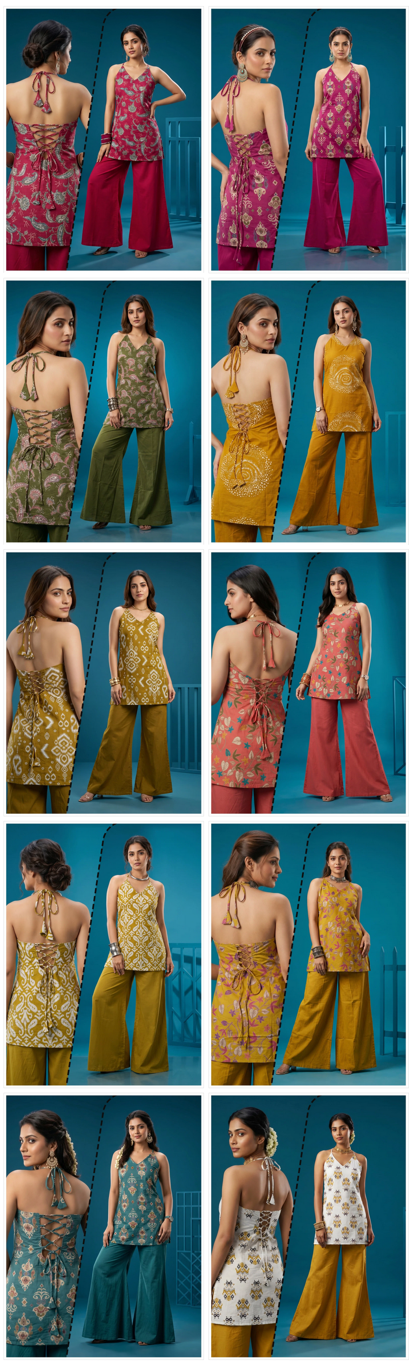 Naisha K 997 Cotton Discharge Printed Co Ord Set Collection