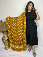 Naisha K Dupatta 01 Modal Silk Bandhej Sibori Tissue Pallu Dupatta Collection