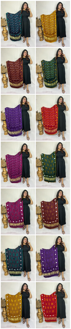 Naisha K Dupatta 01 Modal Silk Bandhej Sibori Tissue Pallu Dupatta Collection