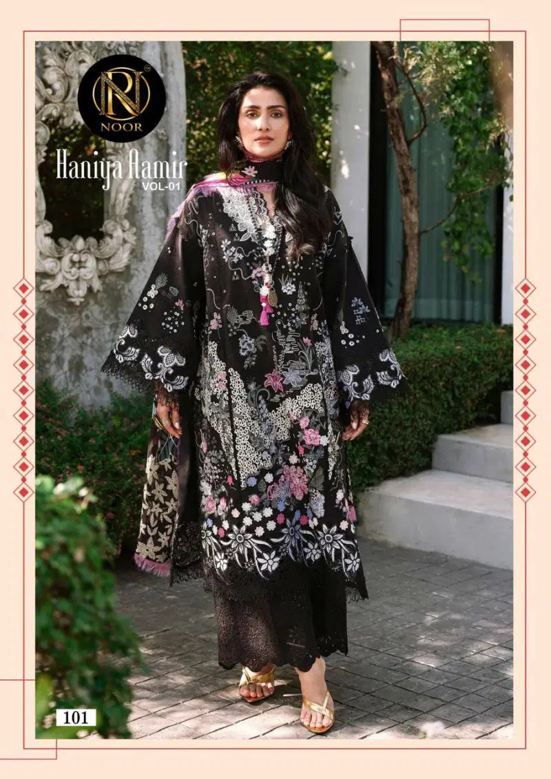 Noor Haniya Aamir Vol 1 Readymade Cotton Karachi Kurti Pant With Dupatta