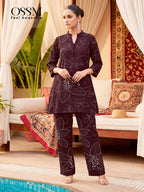 Ossm Galmour Vol 3 Rayon Discharge Printed Co Ord Set Collection