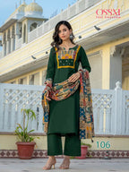 Ossm Mahek Dhabu Cotton Vol 2 Cotton Dhabu Kurti With Bottom Dupatta
