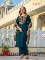 Ossm Mahek Dhabu Cotton Vol 2 Cotton Dhabu Kurti With Bottom Dupatta