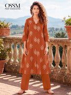 Ossm Rosy Vol 03 Cotton Dishcharge Printed Kurti With Bottom