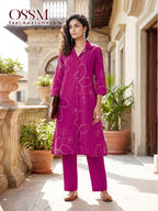 Ossm Rosy Vol 03 Cotton Dishcharge Printed Kurti With Bottom