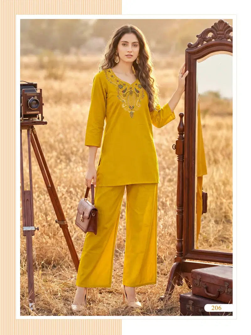 Ossm Sara Vol 2 Dhabu Cotton Embroidered Co Ord Set Collection
