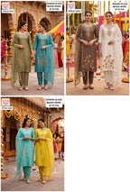 Ossm Style 1518 To 1520 Roman Glass Beads Work Kurti WIth Bottom Dupatta