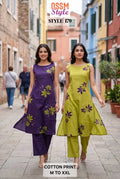 Ossm Style 179 Cotton Printed Kurti With Bottom