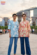 Ossm Style 198 Cotton Printed Short Top Collection