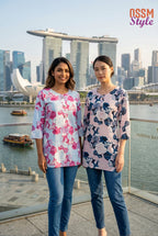 Ossm Style 198 Cotton Printed Short Top Collection