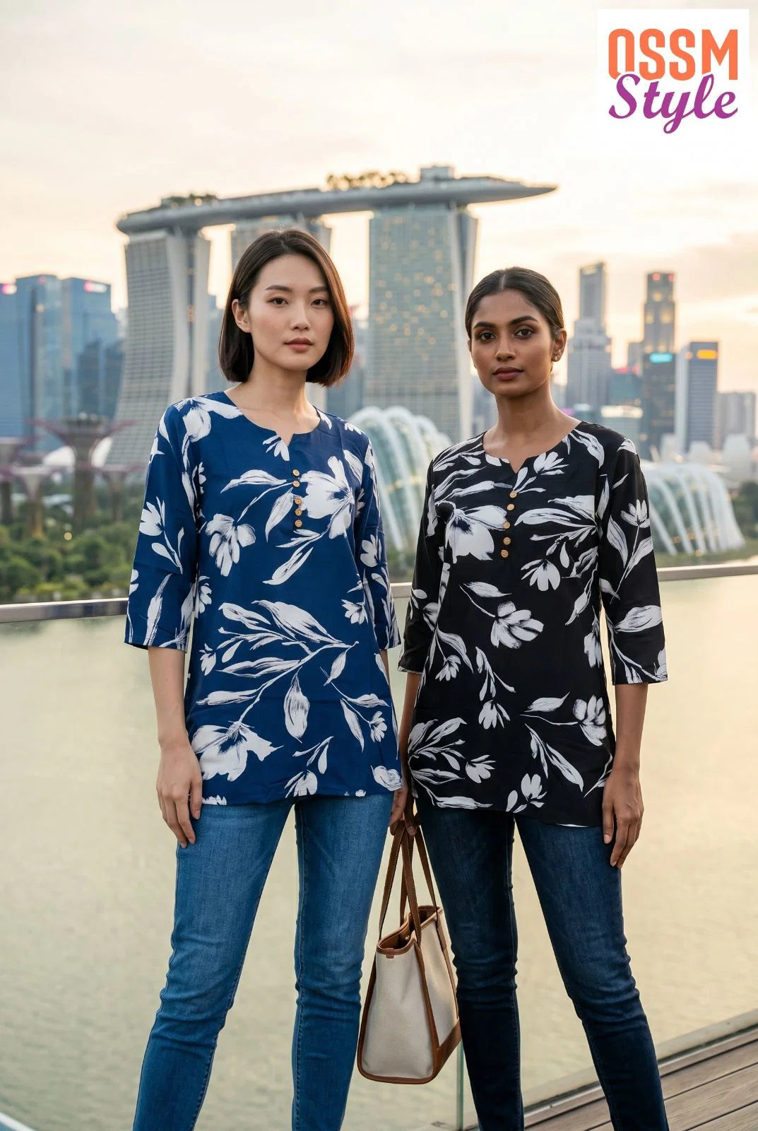 Ossm Style 198 Cotton Printed Short Top Collection