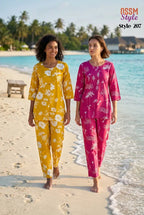 Ossm Style 207 Rayon Discharge Printed Co Ord Set Collection