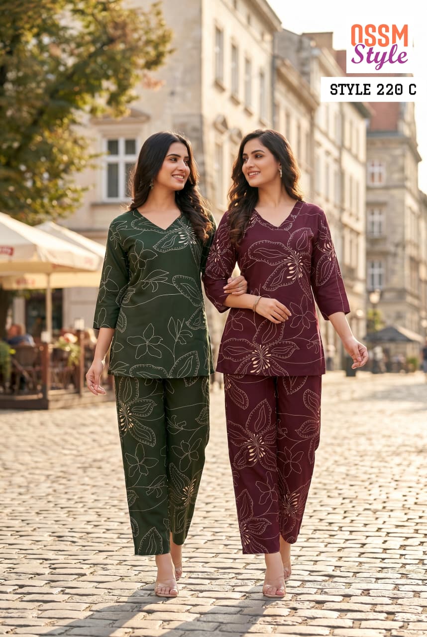 Ossm Style 220 A To C Rayon Discharge Printed Co Ord Set Collection Ossm Style 220 A To C Rayon Discharge Printed Co Ord Set Collection Ossm Style 220 A To C Rayon Discharge Printed Co Ord Set Collection