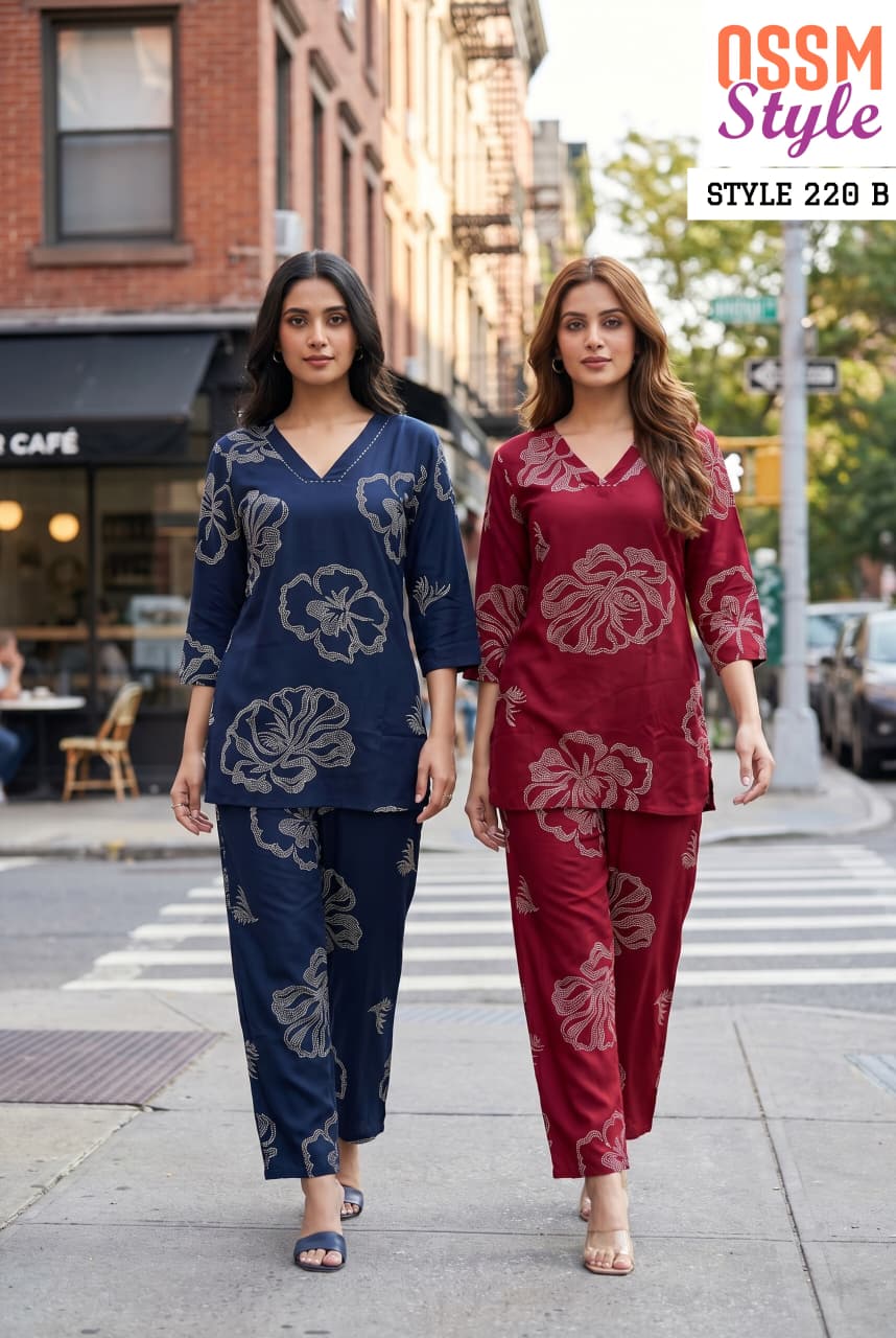 Ossm Style 220 A To C Rayon Discharge Printed Co Ord Set Collection Ossm Style 220 A To C Rayon Discharge Printed Co Ord Set Collection Ossm Style 220 A To C Rayon Discharge Printed Co Ord Set Collection