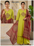 Ossm Style 619 Dhabu Cotton Patch Worked Kurti With Bottom Dupatta