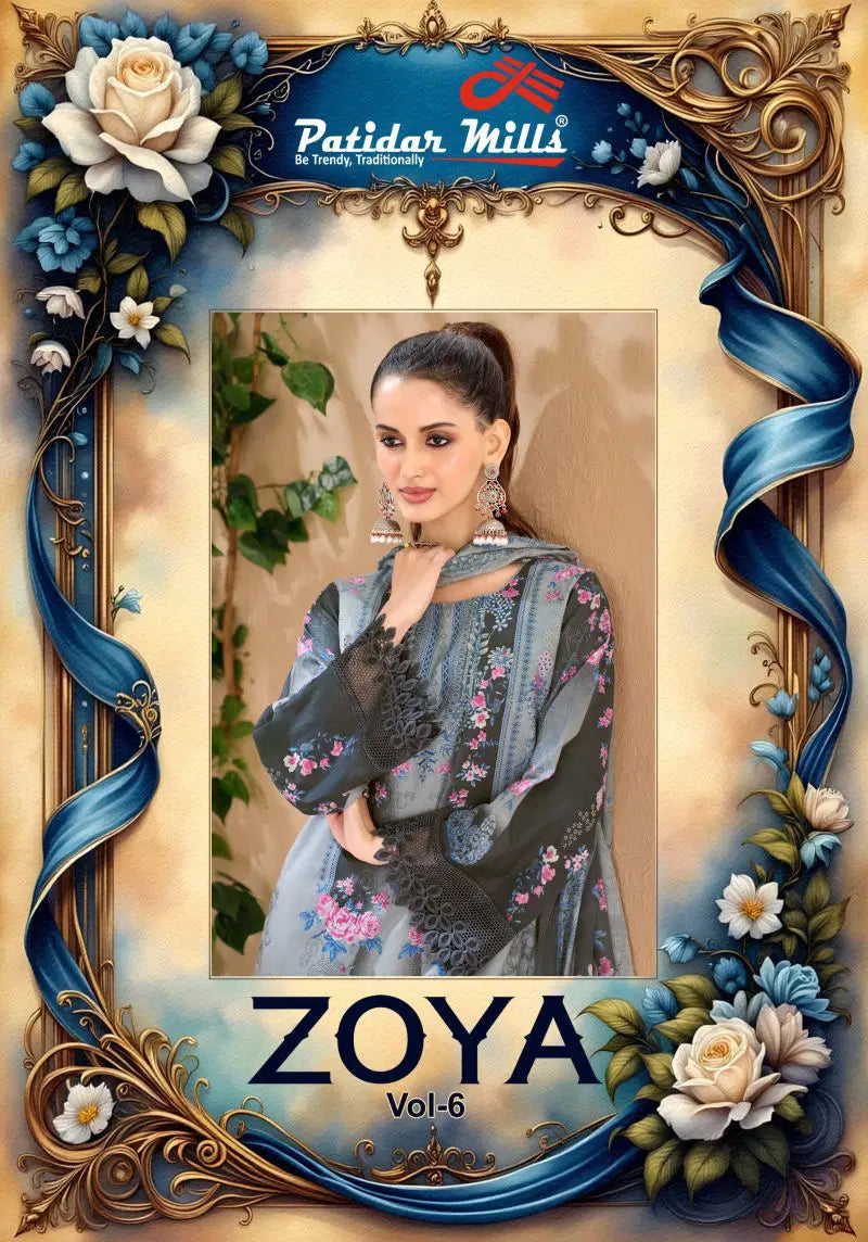 Patidar Zoya Vol 6 Cotton Printed Karachi Dress Material Collection