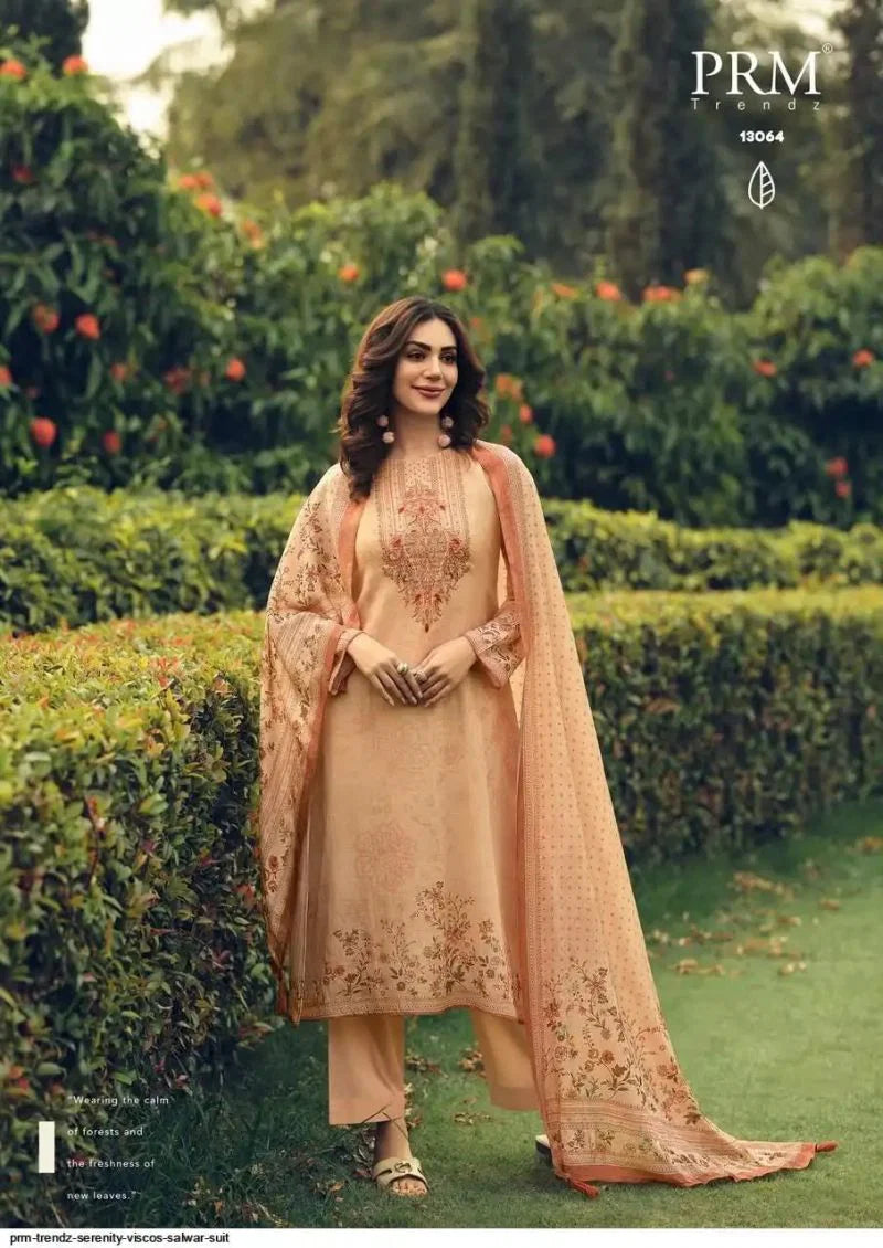 Prm Serenity Viscose Digital Print With Khatli Work Salwar Kameez