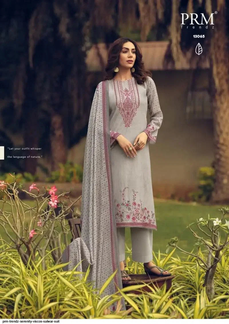 Prm Serenity Viscose Digital Print With Khatli Work Salwar Kameez