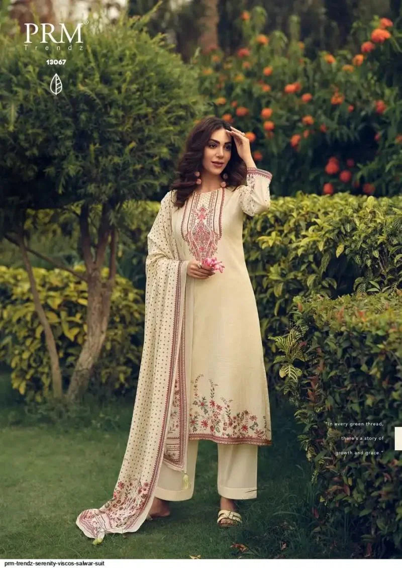 Prm Serenity Viscose Digital Print With Khatli Work Salwar Kameez