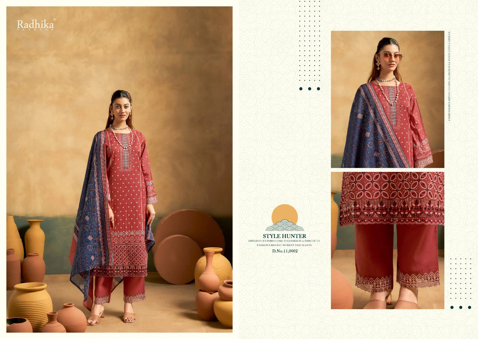 Radhika Azara Al Zohra Lawn Embroidered Dress Material