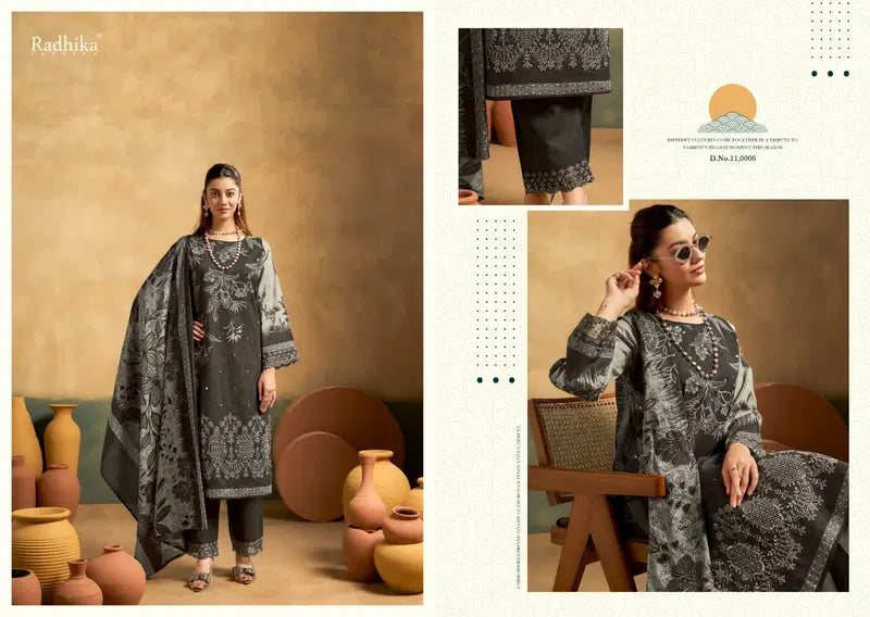 Radhika Azara Al Zohra Lawn Embroidered Dress Material