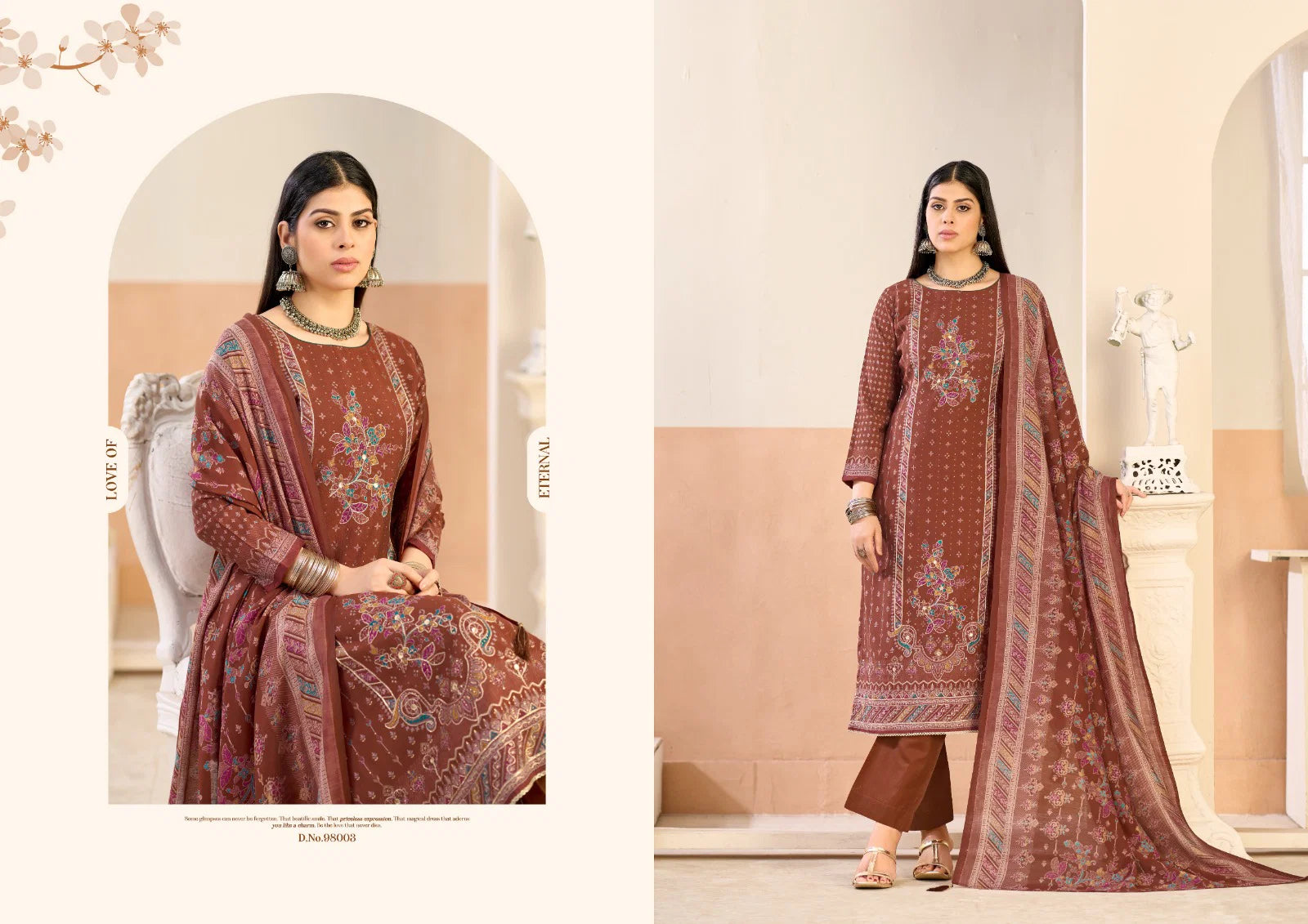 Radhika Azara Classic Touch Viscose Vertican Discharge Printed Dress Material