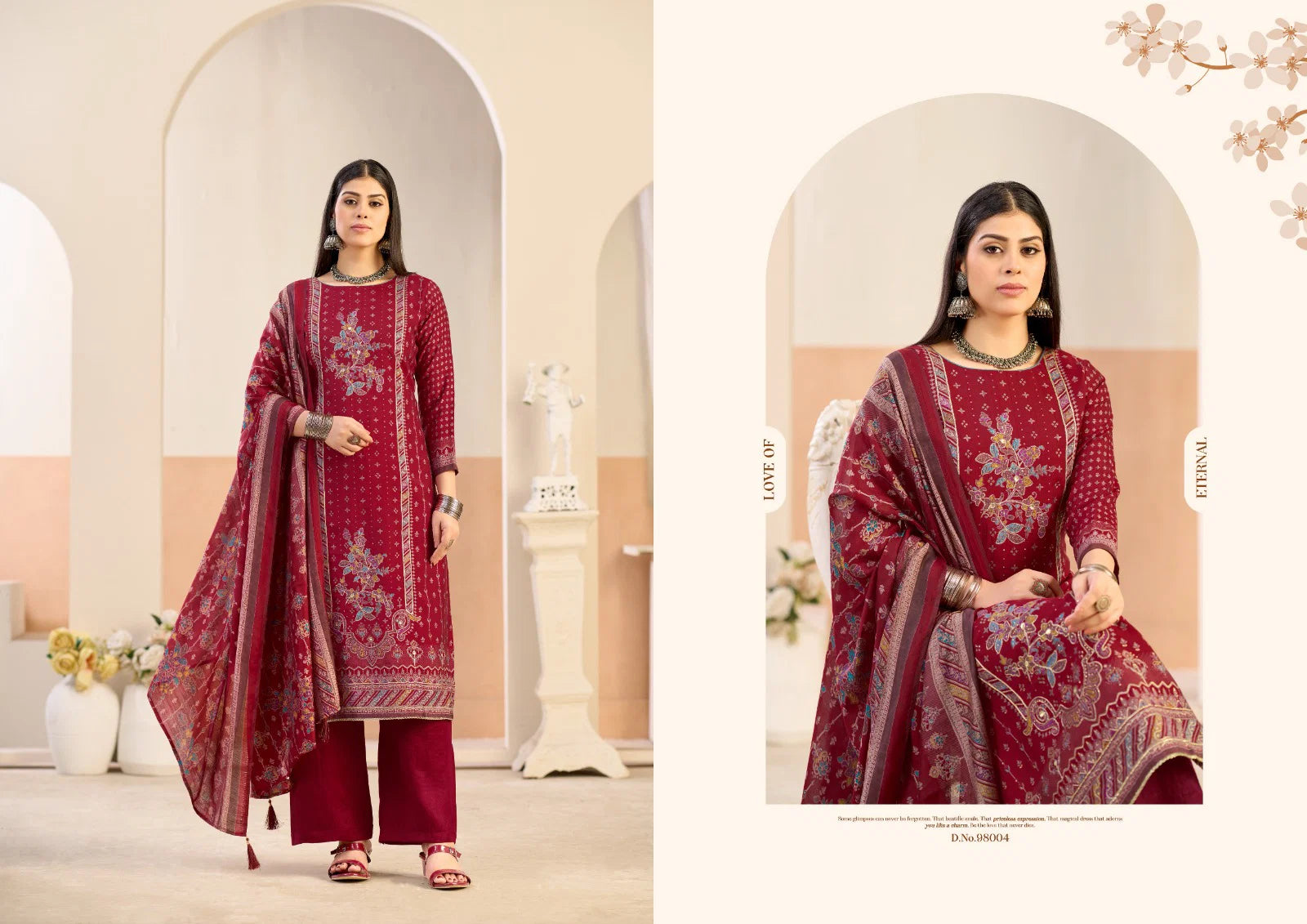 Radhika Azara Classic Touch Viscose Vertican Discharge Printed Dress Material