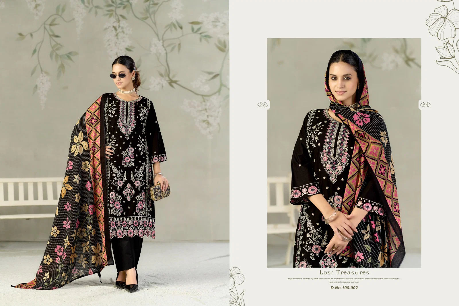 Radhika Azara Rumaisha Lawn Cotton Embroidered Dress Material