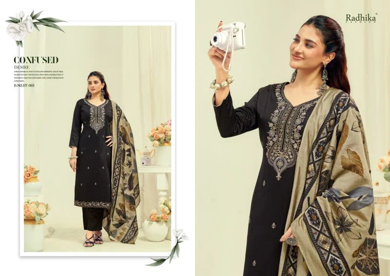 Radhika Azara Shafinaz Vol 2 Jam Cotton Embroidered Salwar Kameez Collection