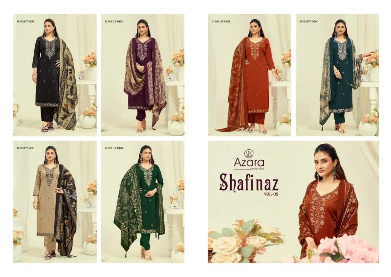 Radhika Azara Shafinaz Vol 2 Jam Cotton Embroidered Salwar Kameez Collection