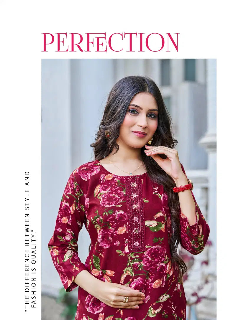 Radhika Evara Vol 1 Rayon Foil Printed Short Top Collection