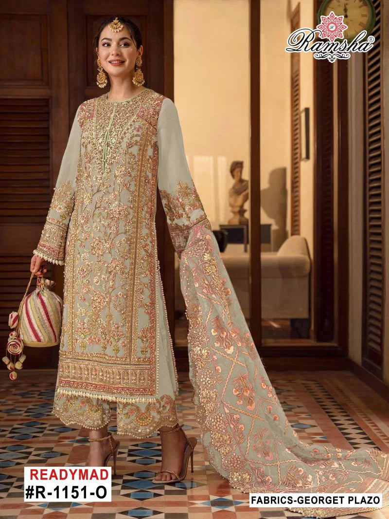 Ramsha R 1151 M To P Georgette Embroidered Salwar Kameez