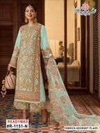 Ramsha R 1151 M To P Georgette Embroidered Salwar Kameez