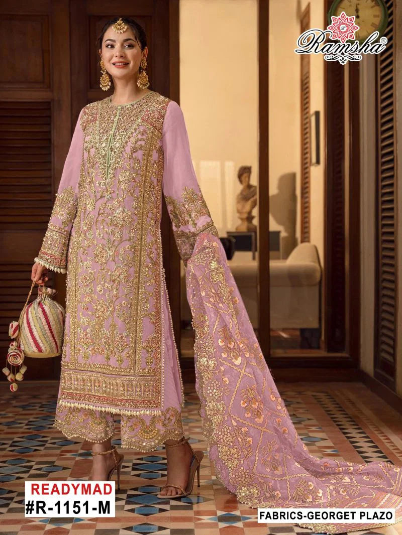 Ramsha R 1151 M To P Georgette Embroidered Salwar Kameez