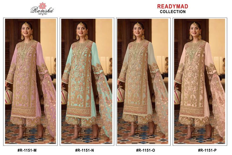 Ramsha R 1151 M To P Georgette Embroidered Salwar Kameez