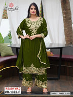 Ramsha R 1390 E To H Fandy With Embroidery Work Pakistani Salwar Kameez
