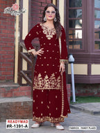 Ramsha R 1391 A To D Fandy With Embroidery Work Pakistani Salwar Kameez