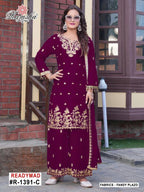 Ramsha R 1391 A To D Fandy With Embroidery Work Pakistani Salwar Kameez