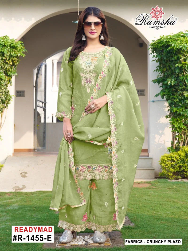 Ramsha R 1455 E To H Crunchy Designer Pakistani Salwar Kameez