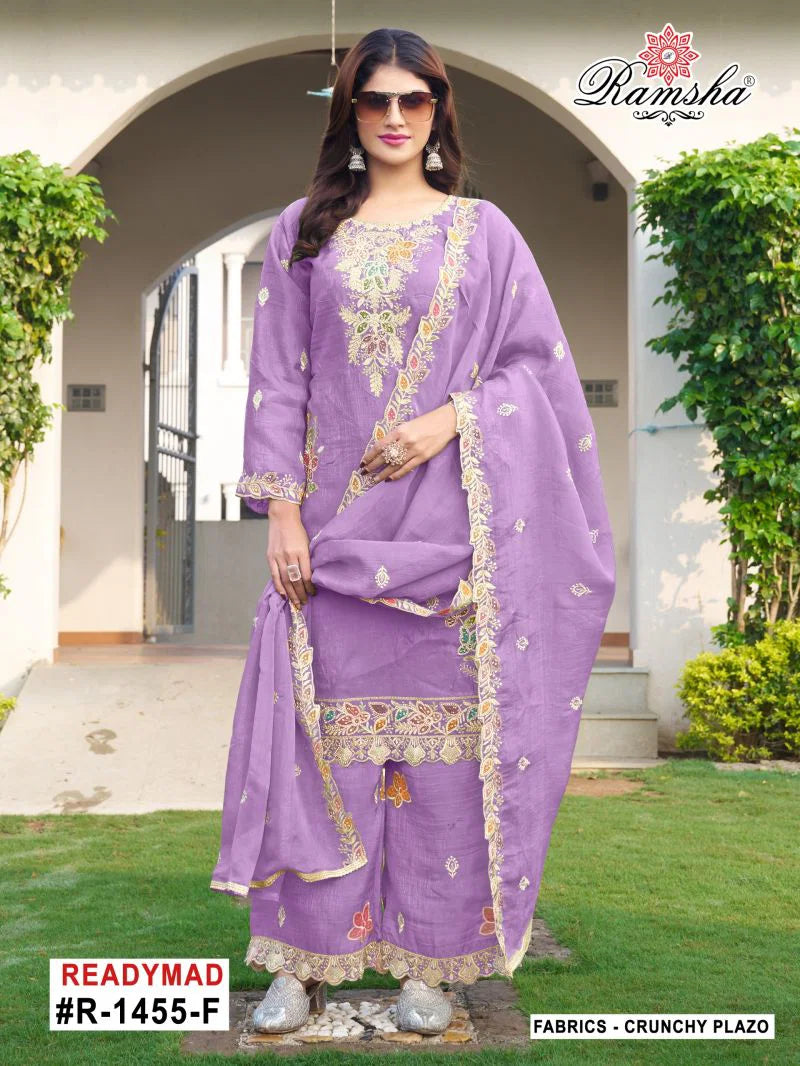 Ramsha R 1455 E To H Crunchy Designer Pakistani Salwar Kameez