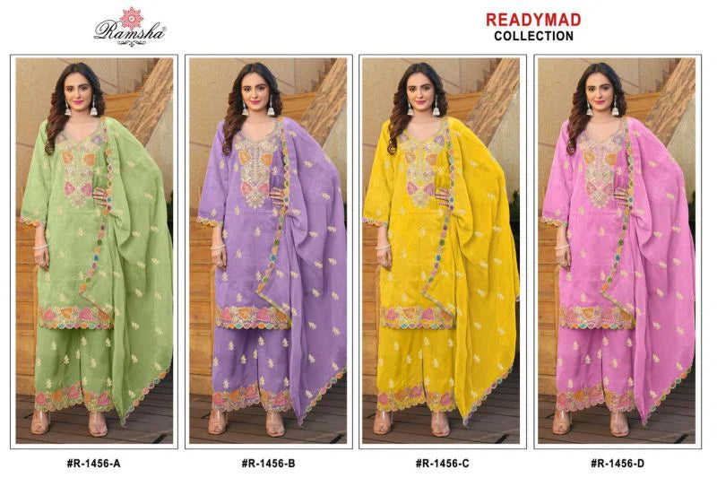 Ramsha R 1456 A To D Crunchy Embroidery Pakistani Salwar Kameez