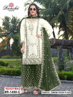 Ramsha R 1488 A To D Rimzim Crush Embroidered Salwar Kameez