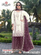 Ramsha R 1488 A To D Rimzim Crush Embroidered Salwar Kameez