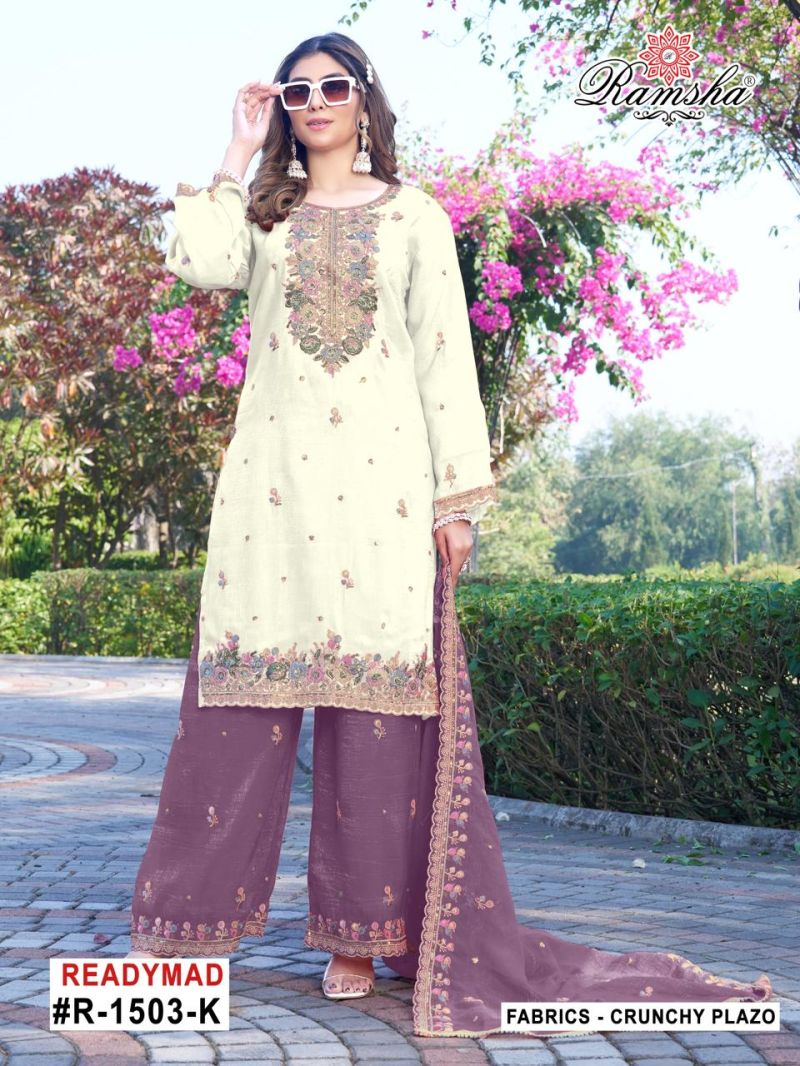 Ramsha R 1503 I To L Crunchy Embroidery Pakistani Salwar Kameez