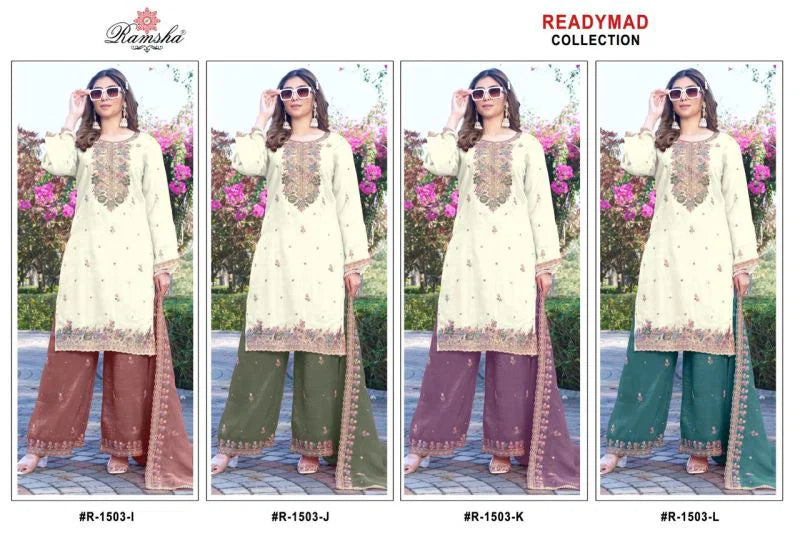 Ramsha R 1503 I To L Crunchy Embroidery Pakistani Salwar Kameez