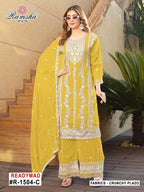 Ramsha R 1504 A To D Crunchy Embroidery Pakistani Salwar Kameez