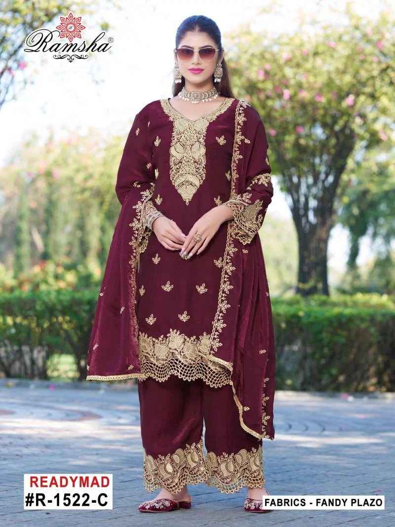 Ramsha R 1522 A To D Fandy Jari Work Salwar Kameez