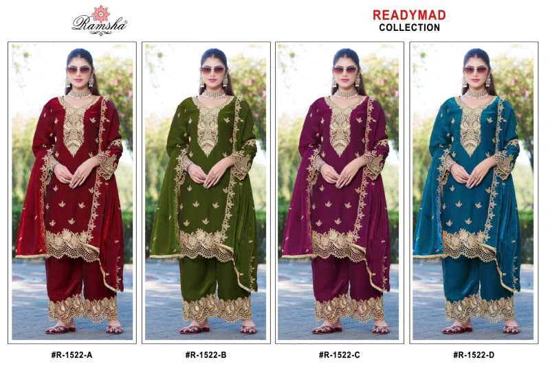 Ramsha R 1522 A To D Fandy Jari Work Salwar Kameez